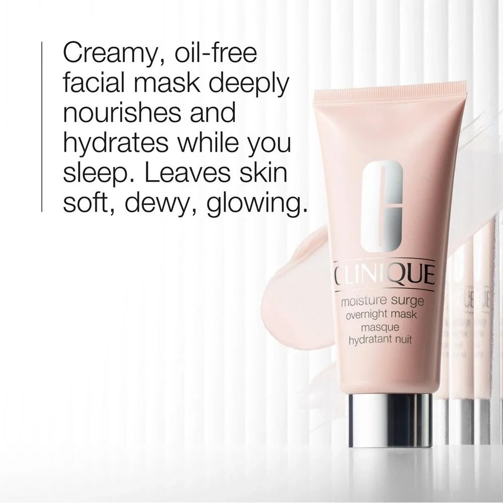 NEW Clinique Moisture Surge Overnight Face Mask 3.4 oz Hydrating Sleeping Mask